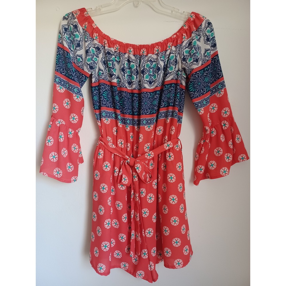 Lord &‎ Taylor Design Lab Womens Romper Red Muli Color Sz S/P NWOT
